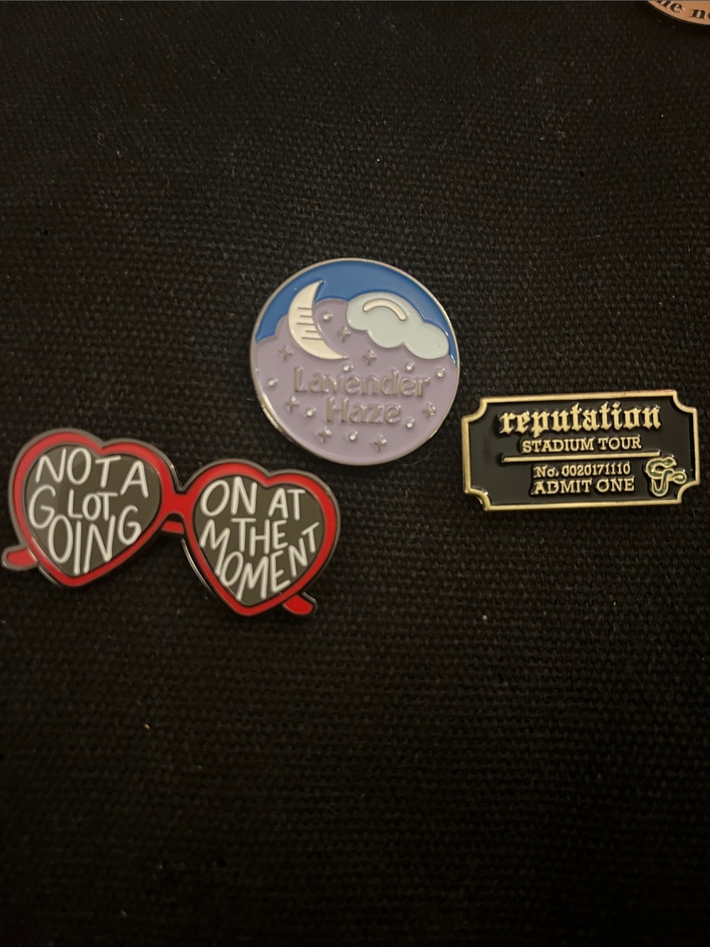 Taylor Swift Lavender Haze Enamel Pin - Purple & Blue Round Jewelry